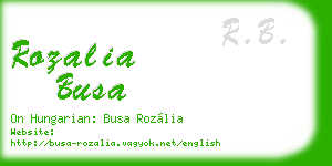 rozalia busa business card