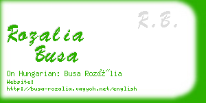 rozalia busa business card